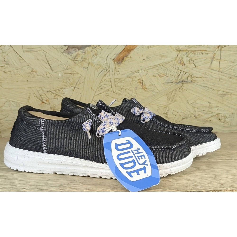 Hey Dude Women's Wendy Funk Friendship Lace Black Denim Size 5 - Picture 2 of 12
